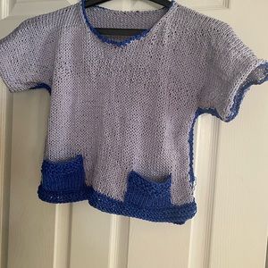 Girls TTop, hand knitted